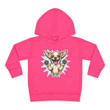 Load image into Gallery viewer, Happy Jumping Chihuahua Toddler Hoodie | Cute Dog Paw Print Design