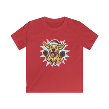 Load image into Gallery viewer, Festive Yellow Lab Dog Lovers Kids Softstyle Tee, Cute Puppy Shirt, Holiday Fun Apparel, Kids Christmas Gift, Pet Lover T-Shirt
