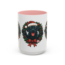 Load image into Gallery viewer, Christmas Black Labrador Dog Coffee Mug, Holiday Mug, Pet Lover Gift, Festive Black Mug, Dog-Themed Drinkware