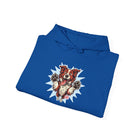 Playful Red and White Border Collie Animal Print Hoodie - Cozy Unisex Sweatshirt, Cute Gift for Pet Lovers