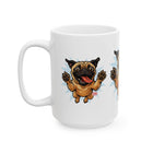 Pug Lover's Ceramic Mug - Fun Dog Mug for Pet Lovers, Coffee Cup, Gifts for Dog Owners, Funny Pet Mug, Cute Pug Design