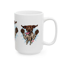 Load image into Gallery viewer, Playful German Shorthaired Pointer Dog Ceramic Mug  11oz &amp; 15oz, Perfect Gift for Pet Lovers, GSP Lovers Gift, Coffee Mug
