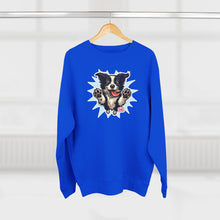 Load image into Gallery viewer, Playful Border Collie Puppy Unisex Sweatshirt, Pet Lover Gift, Cozy Apparel, Dog-Themed Fashion, Cute Dog Crewneck