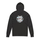Playful White Husky Illustration Hoodie | Cute Jumping Dog Long Sleeve