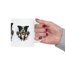 Load image into Gallery viewer, Cheerful Border Collie Dog Lover Mug | Perfect Gift for Pet Owners, Funny Dog Coffee Cup, Ceramic Mug, Animal Lover's Gift, Home Decor