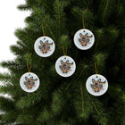 GSD Dog Lover Ceramic Ornaments - Playful German Shepherd Design (1-10 pcs)