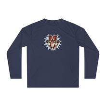 Load image into Gallery viewer, Red and White Border Collie Illustration Long Sleeve Shirt | Dog Art