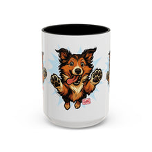 Load image into Gallery viewer, Playful Collie Puppy Accent Coffee Mug - Perfect Gift for Dog Lovers, Pet Owners, Animal Enthusiasts, Birthday, Holidays