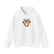 Load image into Gallery viewer, Happy Corgi Jumping hoodie | Cute Dog Illustration Hoodie