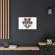 Load image into Gallery viewer, Happy Border Collie Illustration Canvas | Matte Stretched 1.25"