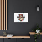 Happy Border Collie Illustration Canvas | Matte Stretched 1.25"