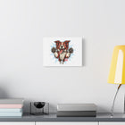 Happy Border Collie Illustration Canvas | Matte Stretched 1.25"
