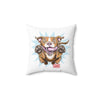 Red Nose Pit Bull Pillow for Pitbull puppy and dog lovers - Spun Polyester Square Pillow