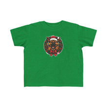 Load image into Gallery viewer, Toddler's Christmas German Shepherd Puppy Tee | Cute Holiday Shirt, Toddler GSD Dog xmas, Kids Holiday Apparel, Winter Fashion, Santa Tee