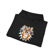 Load image into Gallery viewer, Happy Corgi Jumping hoodie | Cute Dog Illustration Hoodie
