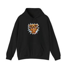 Load image into Gallery viewer, Happy Leaping Dachshund Illustration Hoodie | Smiling Dog Art