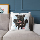 Happy Cane Corso Dog Canvas Pillow, Pet Decor, Dog Lover Gift, Fun Home Accent, Playful Throw Pillow