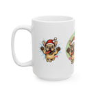 Ho Ho Ho Frenchie Christmas Mug - Holiday Coffee Cup, Dog Lover Gift, Cute Pet Mug, Fun Christmas Decor, Seasonal Kitchenware