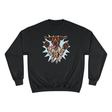 Load image into Gallery viewer, Champion Sweatshirt - Playful Jumping German Shorthaired Pointer Graphic GSP Premium Crewneck
