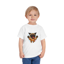 Load image into Gallery viewer, Toddler Tee — Playful Jumping Pug Graphic Shirt for Kids