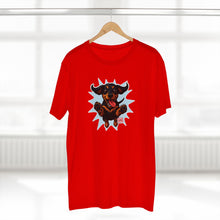 Load image into Gallery viewer, Playful Excited Dachshund Dog Leaping to Greet You - 100% Combed Cotton T-Shirt