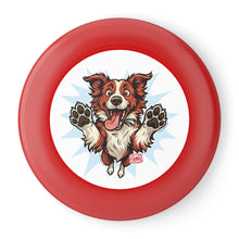 Load image into Gallery viewer, Happy Border Collie Catch Illustration Frisbee | Dog Disc, Outdoor Play