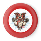 Happy Border Collie Catch Illustration Frisbee | Dog Disc, Outdoor Play