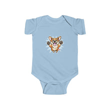 Load image into Gallery viewer, Happy Leaping Corgi Illustration Infant Bodysuit | Cute Puppy Baby Onesie