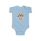 Happy Leaping Corgi Illustration Infant Bodysuit | Cute Puppy Baby Onesie