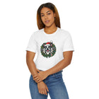 Christmas Boston Terrier Dog Wreath T-Shirt, Holiday Bostie Shirt, Funny Xmas Tee, Unisex Gift, Dog Lover Apparel, Festive Casual Wear