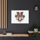 Happy Border Collie Illustration Canvas | Matte Stretched 1.25"