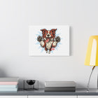 Happy Border Collie Illustration Canvas | Matte Stretched 1.25"