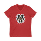 V-Neck Tee - Funny Playful Border Collie Dog Design from OMG You're Home!