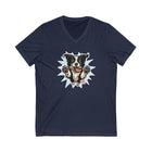 V-Neck Tee - Funny Playful Border Collie Dog Design from OMG You're Home!