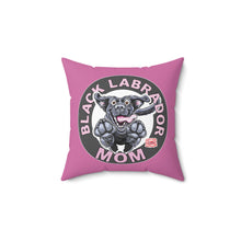 Load image into Gallery viewer, Black Labrador Mom Pillow | Cute Jumping Black Lab Decorative 2-Sided Throw Pillow