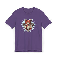 Load image into Gallery viewer, Fun Red and White Border Collie Dog Lover T-Shirt, Cute Pet Tee, Animal Lover Gift, Birthday Present for Dog Moms/Dads
