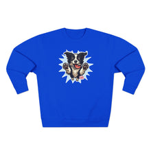 Load image into Gallery viewer, Playful Border Collie Puppy Unisex Sweatshirt, Pet Lover Gift, Cozy Apparel, Dog-Themed Fashion, Cute Dog Crewneck