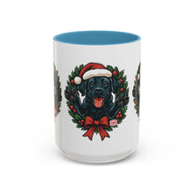 Load image into Gallery viewer, Christmas Black Labrador Dog Coffee Mug, Holiday Mug, Pet Lover Gift, Festive Black Mug, Dog-Themed Drinkware