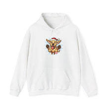 Load image into Gallery viewer, Festive Yellow Labrador Hoodie - Cozy Holiday Sweatshirt, Unique Gift for Christmas, Winter Wear, Cute Yellow Lab, Unisex Hooded Pullover