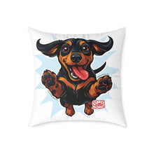 Load image into Gallery viewer, Playful Happy Dachshund Pillow , Multiple size options, Dachshund Lover Gift