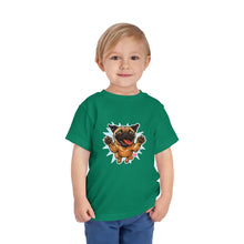 Load image into Gallery viewer, Toddler Tee — Playful Jumping Pug Graphic Shirt for Kids