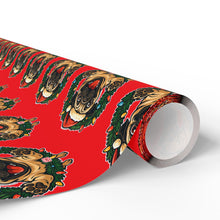 Load image into Gallery viewer, Festive Christmas Pug Wrapping Paper