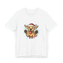 Load image into Gallery viewer, Funny Yellow Labrador Retriever Dog Christmas T-Shirt, Unisex Holiday Tee, Cute Pet Shirt, Dog Lover Gift, Santa Dog Design, Festive Apparel