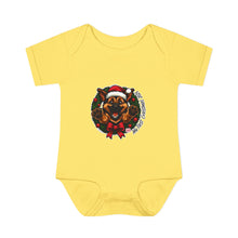 Load image into Gallery viewer, Christmas German Shepherd Puppy Bodysuit for Infants, Cute Baby Outfit, Baby Shower Gift, Infant Christmas Apparel, Adorable  GSD Babywear