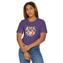 Load image into Gallery viewer, Happy Corgi Jumping T-Shirt | Cute Dog Illustration