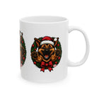 Festive  German Shepherd Dog Lover Ceramic Mug | Christmas Gift, Holiday Decor, Pet Lover's Mug, Cute GSD Cup, Coffee Tea Mug