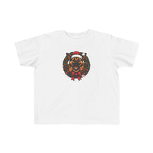 Load image into Gallery viewer, Toddler's Christmas German Shepherd Puppy Tee | Cute Holiday Shirt, Toddler GSD Dog xmas, Kids Holiday Apparel, Winter Fashion, Santa Tee