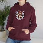 Playful Red and White Border Collie Animal Print Hoodie - Cozy Unisex Sweatshirt, Cute Gift for Pet Lovers