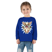 Load image into Gallery viewer, Happy Jumping Chihuahua Toddler Tee | Cute Dog Illustration