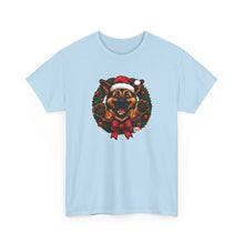 Load image into Gallery viewer, Christmas GSD Puppy Shirt, Holiday T-Shirt, Unisex Cotton Tee, Santa German Shepherd Dog Shirt